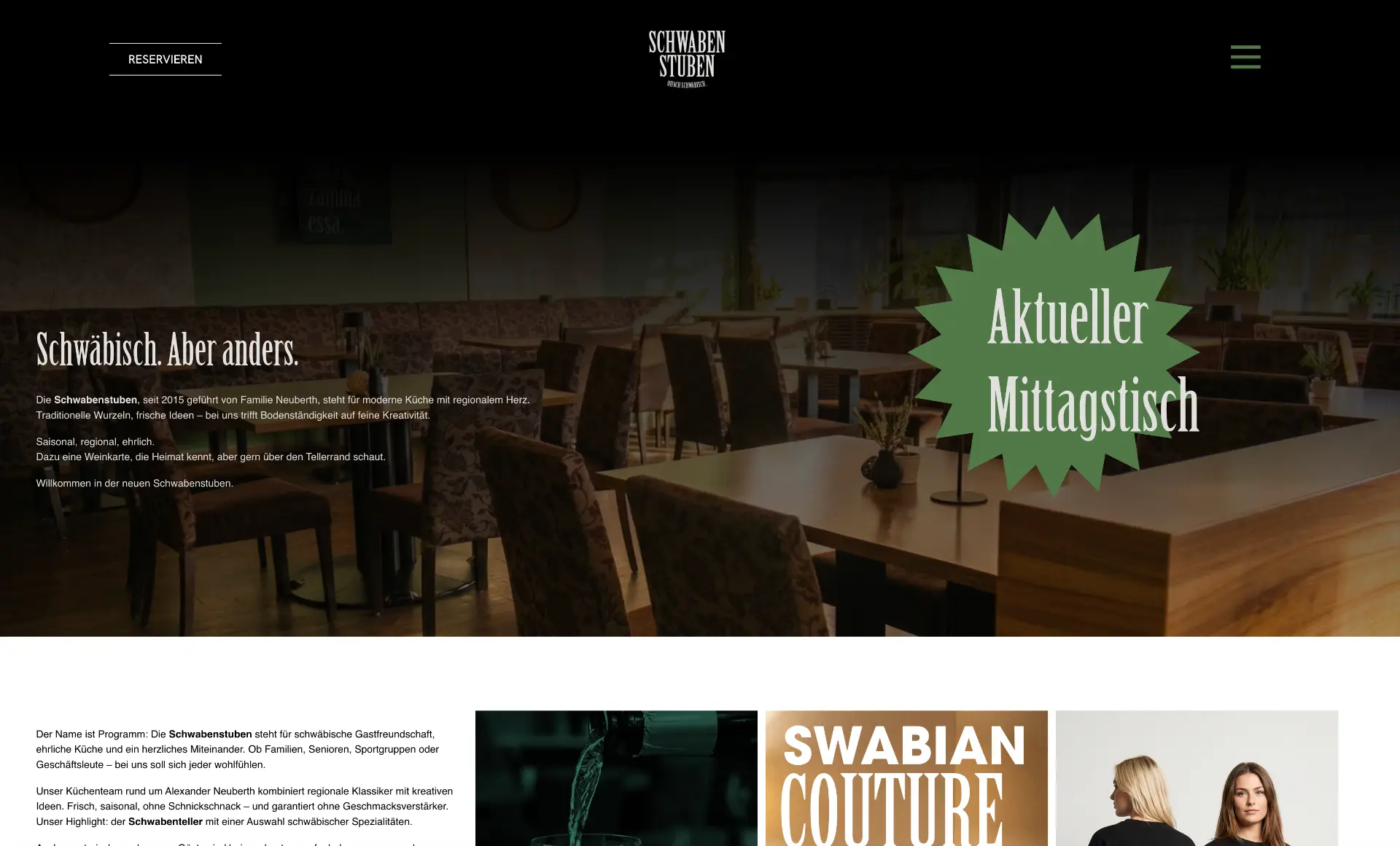 Schwabenstuben Website
